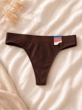 State of day Outfitters Brown Cotton Thong Panty